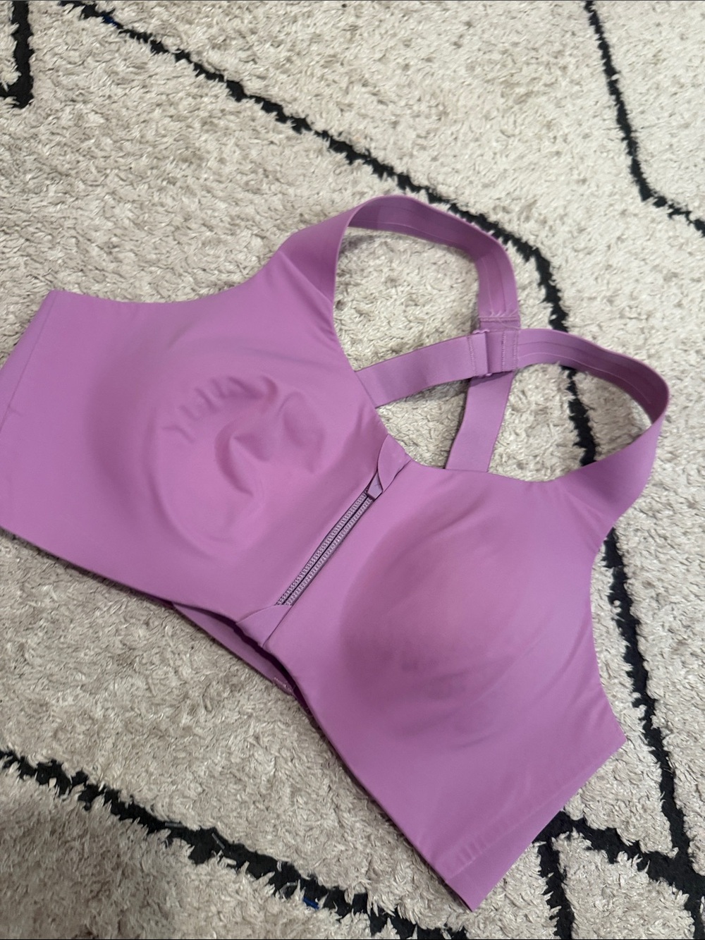 knix catalyst bra 6 34DD Seamless Front-Zip Sports Bra in Lavender